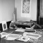 Mark Tobey's studio in Basel, Switzerland,   5/14/1963