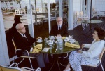 Pehr Hallsten, Mark Tobey and Joyce Dahl, at the Beach Club, Pebble Beach, 10/63