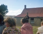 House in the background belonged to the American Consul in the early 19th century, Falkland Islands, January 1973