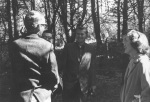 Meeting at Green Acre, l-r Doug Martin, Dan Jordan, Paul Pettit?, Greg Dahl and Joyce Dahl, maybe 1965