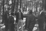Meeting at Green Acre, l-r: Sam McClellan, ?, Robert McLaughlin,  Edna True, ?,?, maybe 1965