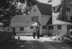 Meeting at Green Acre, l-r ?, Paul Pettit, maybe 1965