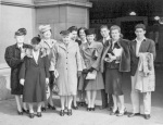l-r ?, ?, Mildred Nichols, Mamie Seto, ?, ?, ?, Firuz Kazemzadeh (rear), Anita Ioas and Shidan Fatheazam (date unknown)