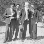 l-r: ?, Amin Banani, John Bosch, Nasrollah Rassekh (date unknown)