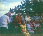 Group with John & Marg Leonard on the Dahls' deck, July 1973