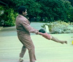 Dizzie Gillespie on Dahls' deck, Pebble Beach, fall 1974