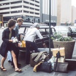 Greg Dahl and friends from Cambridge, MA, arriving (Greg's slide program openned the first session), St. Louis Conference 1974