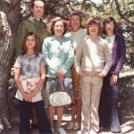 Anita Chapman and her children (l-r) Jennifer, Hillary and Catherine,  with Joyce and Keith Dahl, Pt. Lobos CA, July 1976
