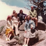 Anita Chapman and her children Catherine, Jennifer and Hillary with Joyce and Keith Dahl, Pt. Lobos CA, July 1976