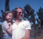 Arthur Dahl with daughter Agnes, Noumea, New Caledonia August 1979