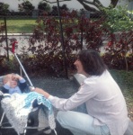 Baby Alex and Martine Dahl, Noumea, New Caledonia August 1979
