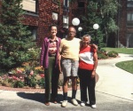 l-r: Valerie Wilson, William and Adrienne Reeves, July 1989