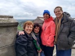 With Zhana and Behnaz on the tower of the Hluboká Castle, early May