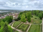 The view from the tower of the Hluboká Castle, early May