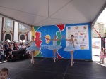 Russian Lycemum show in the park in Sofia, with Joyce dancing and Mina reciting, September