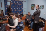 Friends from Sofia visiting, Gregory's room, Krupnik, December