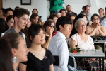 The graduating class (Level IV) at Townshend present roses to the faculty and staff as a token of appreciation, June