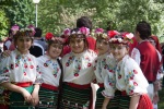 Friends of our kids performing traditional dances in a park in Blagoevgrad, May