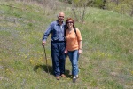 Visiting the site near Krupnik of Emi's ancestors' home when they first fled Greece, with Emi's uncle Ivan, May