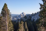View of Half Dome enroute to Tuolumne Meadows, Yosemite, July