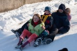 Sledding in a street near our home in Krupnik with our friend Tsvetomir who was visiting from the States, January