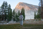 At Lembert dome overlooking Tuolumne Meadows in the high country of Yosemite, July