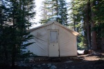 Our tent at May Lake, in the high country of Yosemite, July