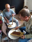 Removing honey from the combs with Uncle Ivan, Krupnik, August