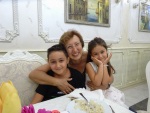 Visiting Emi's cousin in his hotel in Vlas