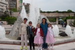 With cousins, Blagoevgrad, April