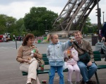 In Paris en route to Madagascar, at the Eiffel Tower and the Jardin de Luxembourg, June