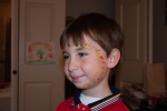 Gregory with face paint, March