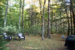 The back yard of our rented cabin in Western Massachusetts, October