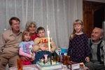 Celebrating Gregory and Joyce's birthday at home, Blagoevgrad, December
