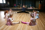 The girls started ballet and tap-dance lessons in Carmel in March