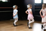 The girls started ballet and tap-dance lessons in Carmel in March