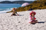 At the Carmel Beach in March