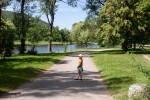 Going for a walk in a park in Blagoevgrad with friends, June