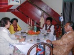 A farewell dinner at the home of dear Bahá'í friend Lila Andriambalo and her children, in August