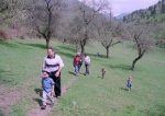 Another walk near Blagoevgrad with Emi's brother Georgi, April