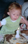 Mina's FIRST birthday, March 21, 2001, with friends in Tana