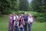 Family gathering in our back yard before the wedding