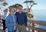 At the Lone Cyprus, Pebble Beach, with Grandma Joyce, July 1995