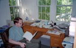 Greg at his desk in our home in Washington, D.C., August