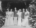 Joyce Dahl's family with Arthur at their wedding, 29 July 1936
