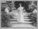 MayMay on front steps of her home, Burlingame, 29 July 1936