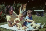 Joyce with Keith and Arthur, 5/43