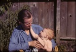 Arthur & Arthur Lyon in garden, 6/6/1943