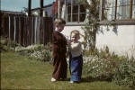 Keith and Arthur in the garden, 3/19/1944