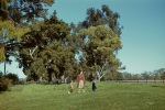 Joyce with Keith and Arthur, Stanford golf course, 3/44